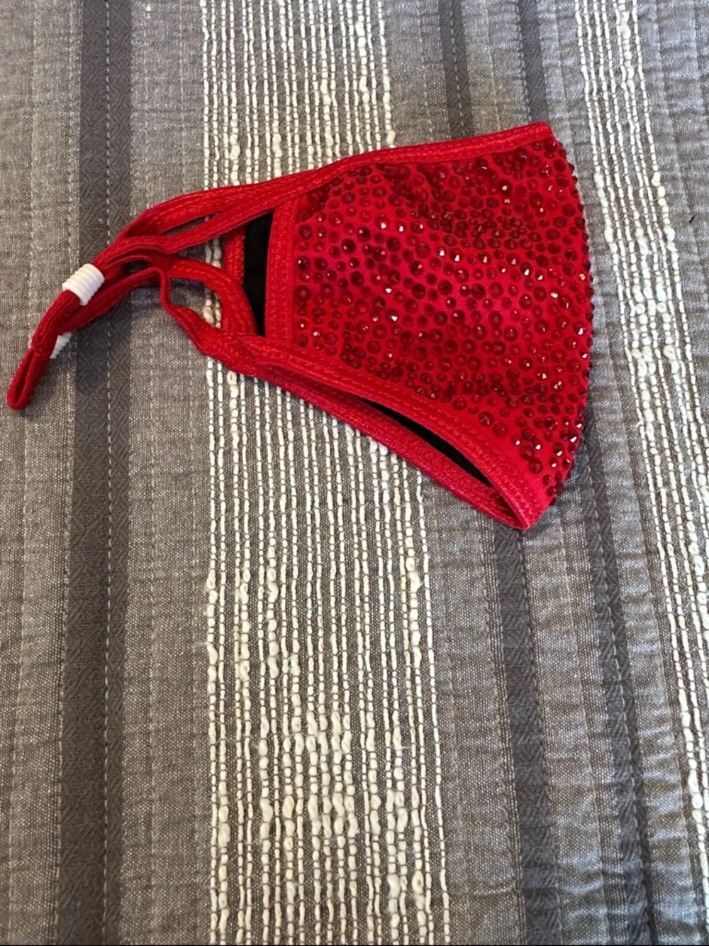 NWOT Red Sequin Face Mask - Elegant Sparkle for Women